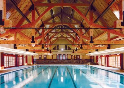 3701 square foot indoor competition pool.